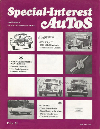 SPECIAL-INTEREST AUTOS 1970 SEPT #1 - NASCAR OLDS, DUAL GHIA, '40 GRAHAM